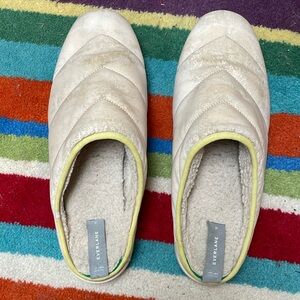 Everlane The ReNew Quilted Slipper mule parchment 11